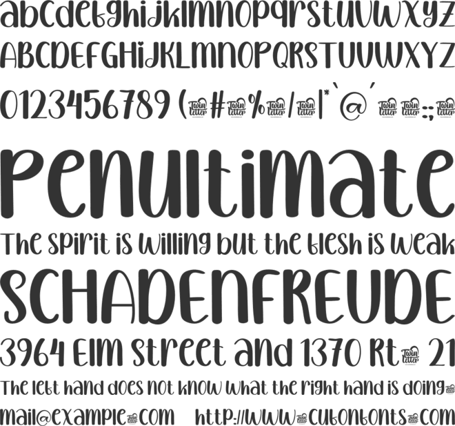 KUSENAC Trial font preview