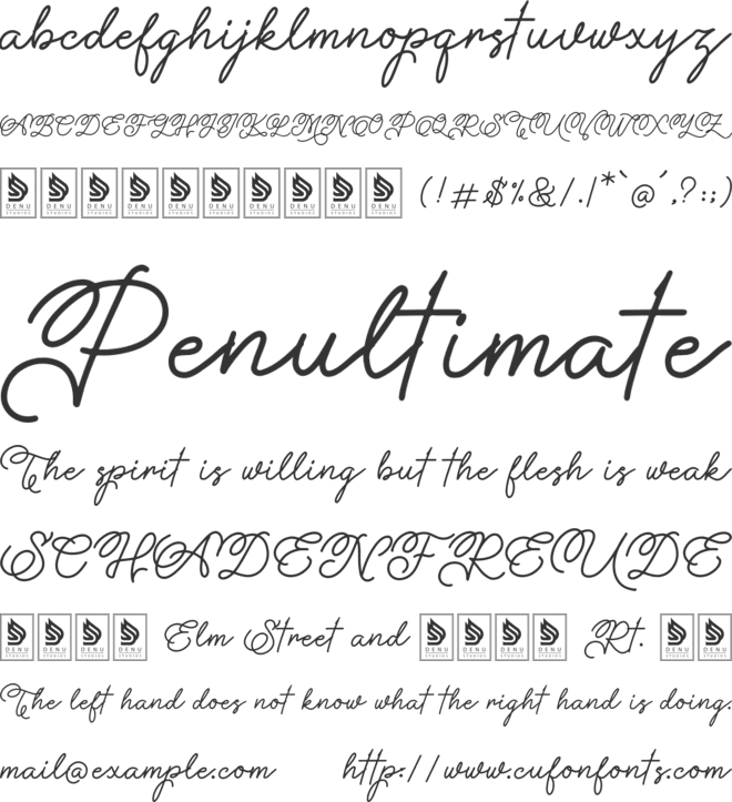 Methamory font preview