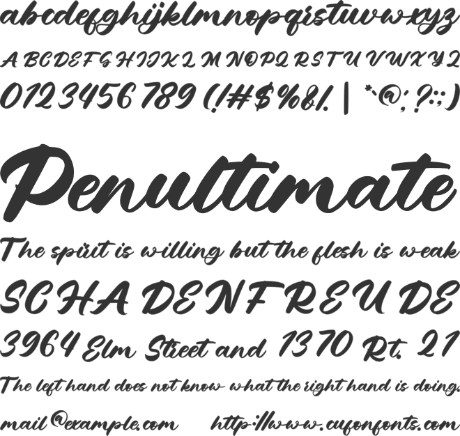 Gifty Liebe font preview