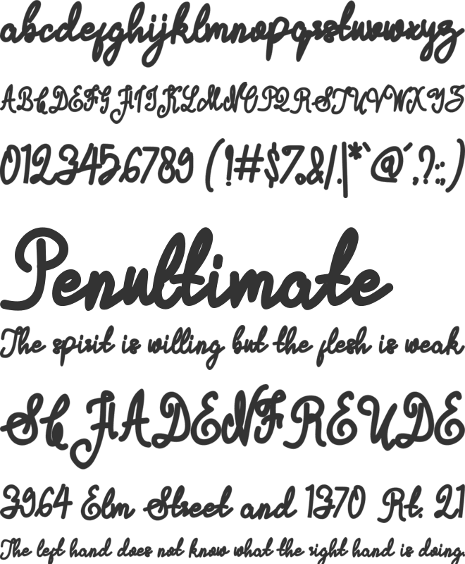 Serene Lines font preview