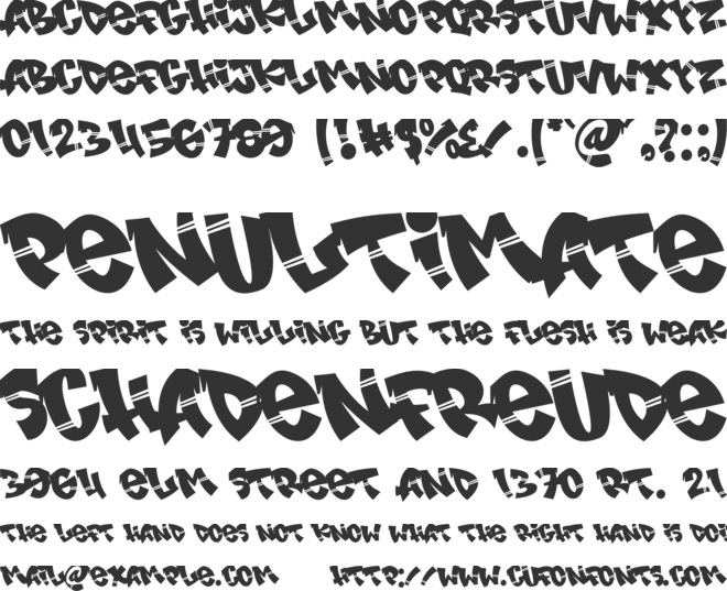 Graff Tales font preview