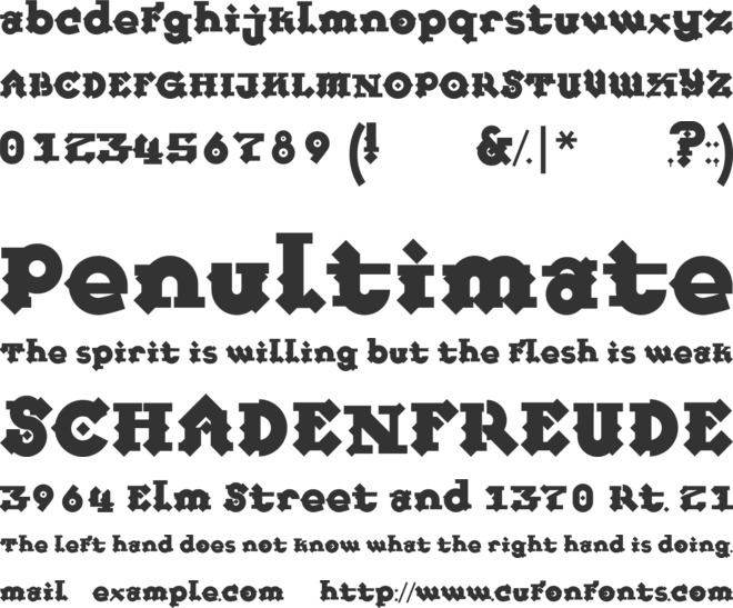 FR Warrior Plain font preview