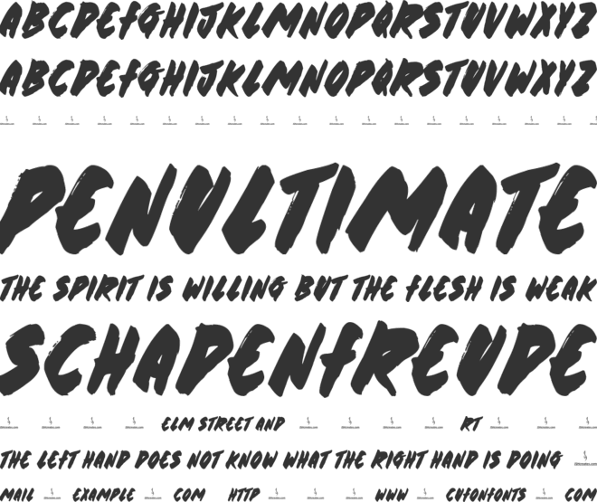 Karate Chop font preview