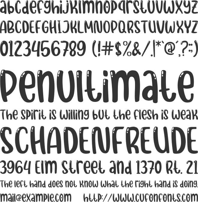 Snowy Dream font preview