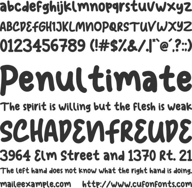 Nachos font preview