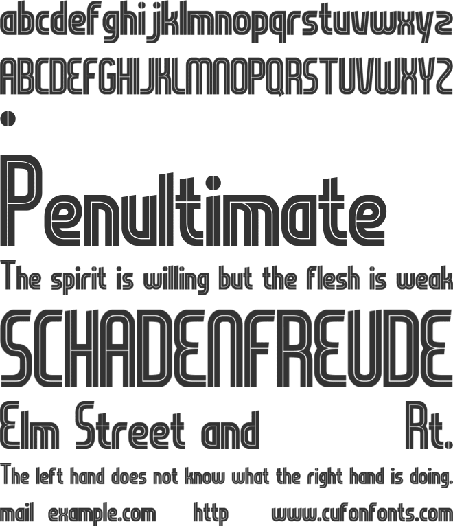 Venzira font preview