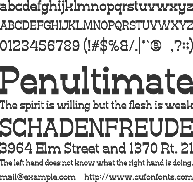 Slab Tronic font preview