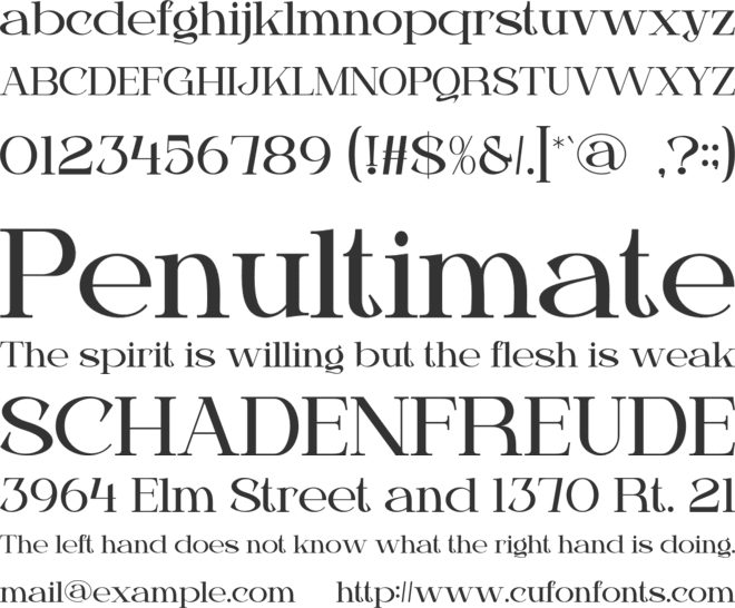 FACERI font preview