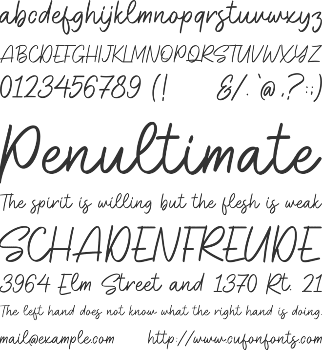 Sunshine Delight font preview