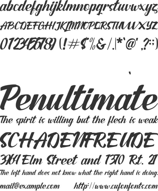 Sunday Midnight font preview