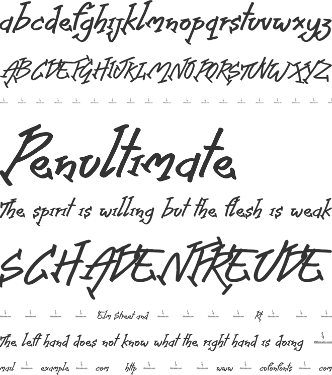 Sticky Glue font preview