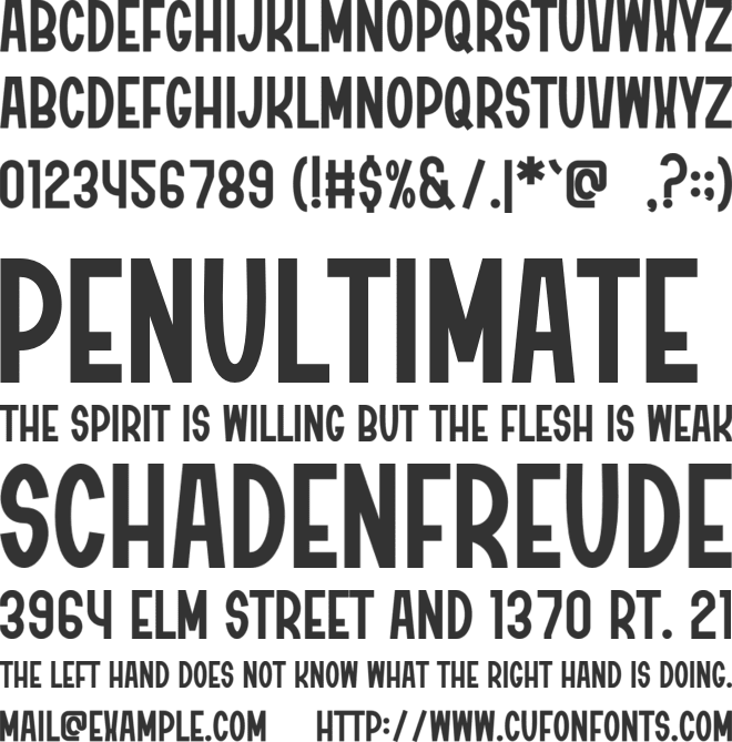 Cymuloss font preview