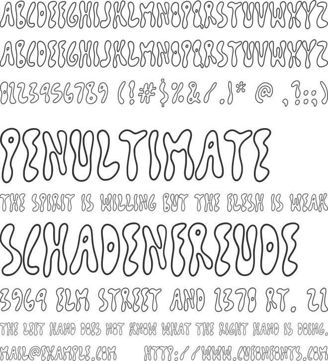 Pinkie Slime font preview