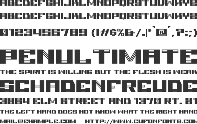 American Ladder font preview