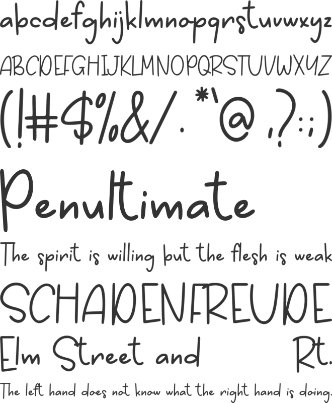 Tempting Potatoes font preview