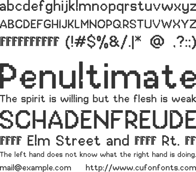 Gome Pixel font preview