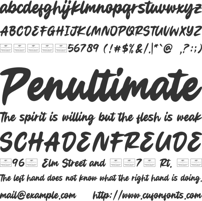 Quandary Free font preview