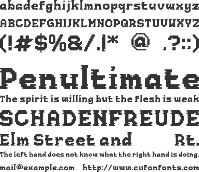 Pixelmax font preview