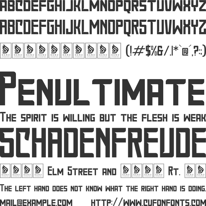 Anomaly Nexus font preview