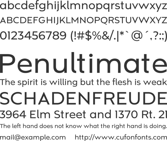 Mosafin font preview