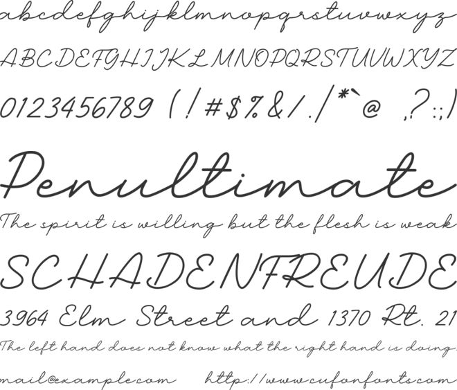 Madore font preview