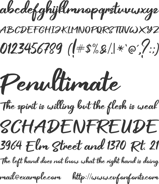 Chocolate Story FreePersonalUse font preview