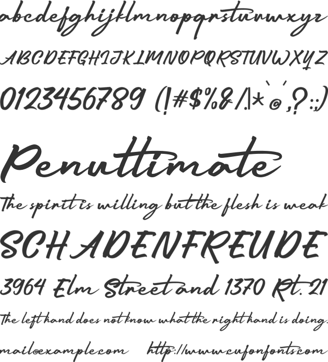 Mount  FreePersonalUse font preview