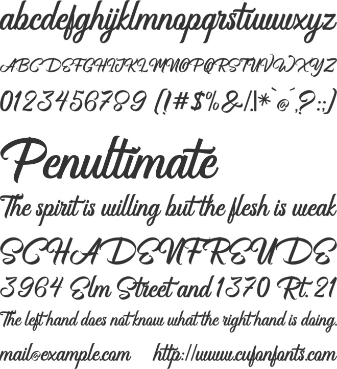 Bhorgcust FreePersonalUse font preview