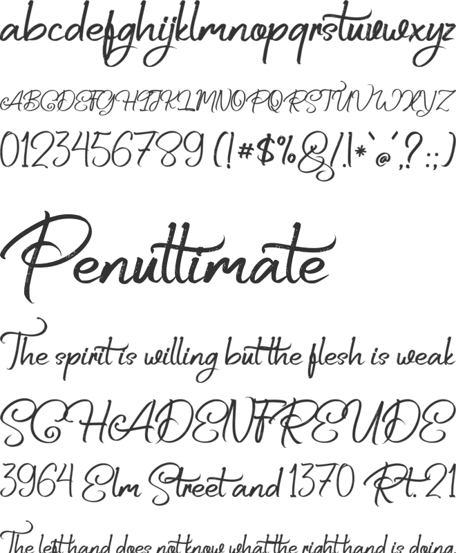 Butter Milky FreePersonalUse font preview