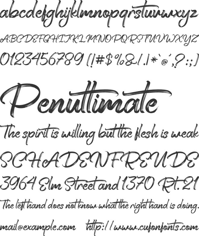 Perfect Bomber FreePersonalUse font preview