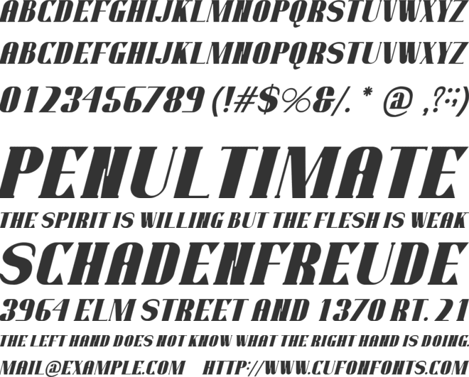 Warriot Italic font preview