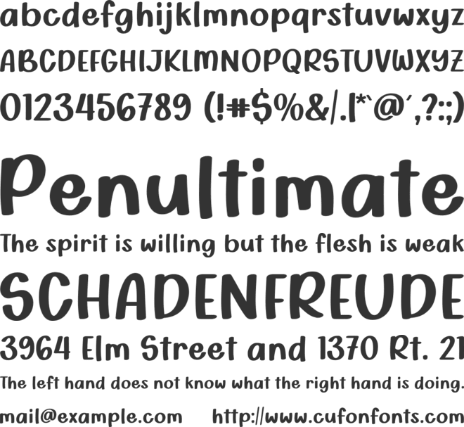 Spooky Notes font preview