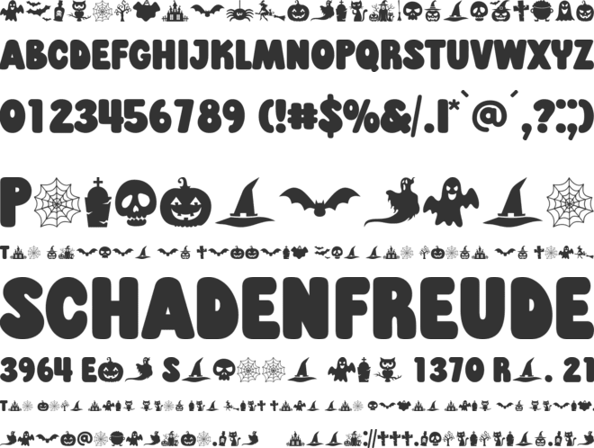 Spooky Haunted font preview