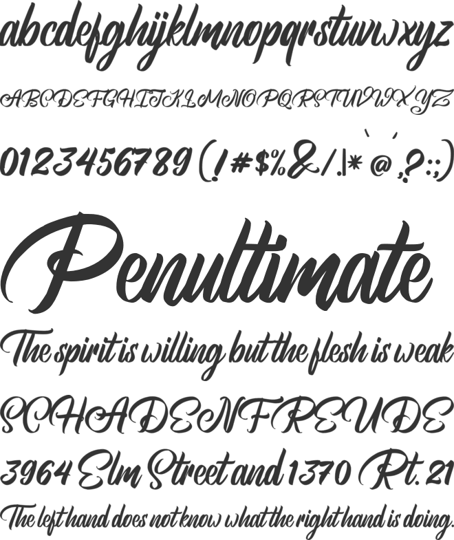 Brightsome Personal Use font preview