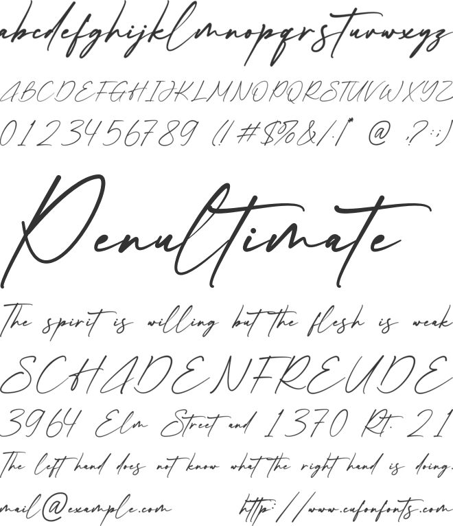 Samanta Holland font preview