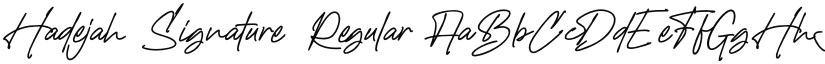 Hadejah Signature Regular font