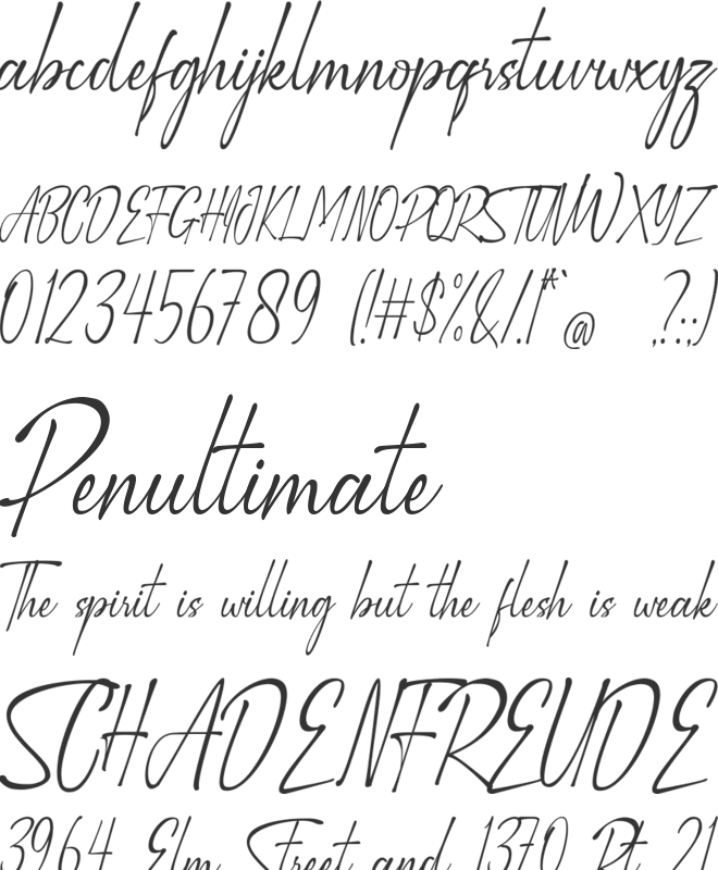 Witha Sign II font preview