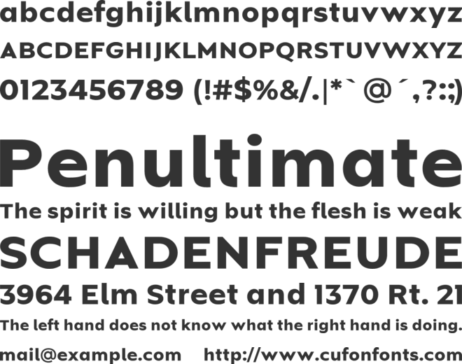 Mosafin Sans Serif  font preview