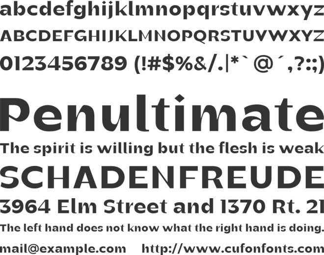 Manisans font preview