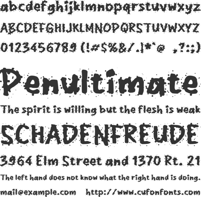 n Nyep font preview