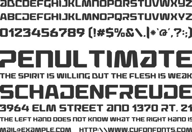 Cyberank font preview