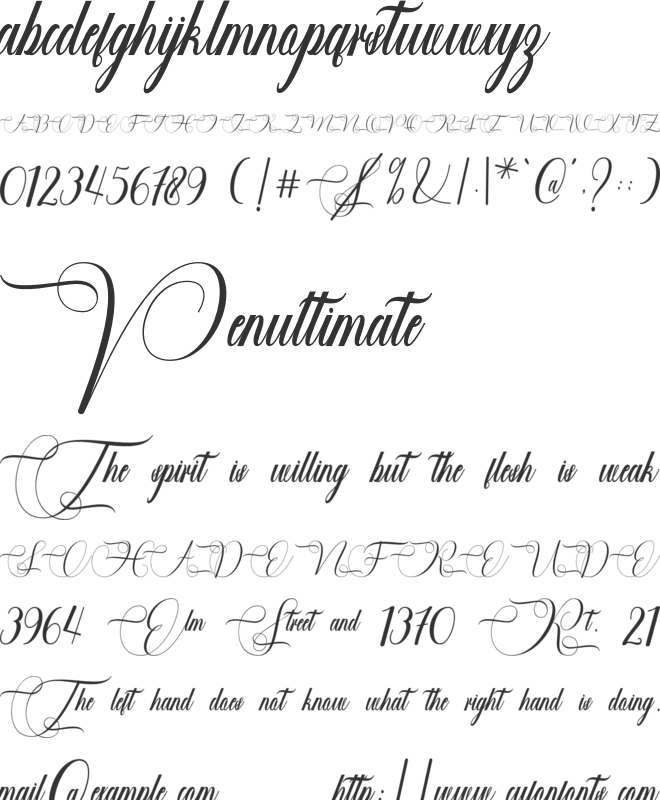 Priestley Script font preview