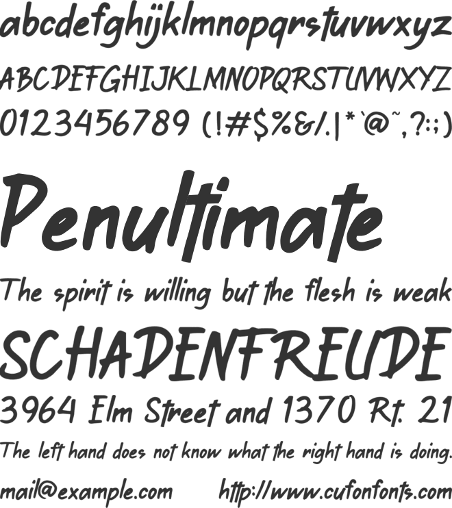 DOODLE FANS font preview