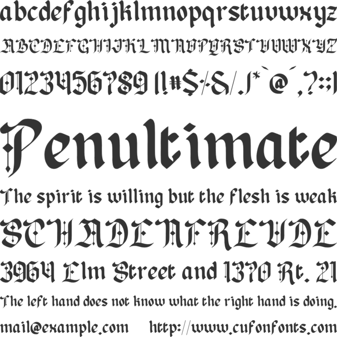 Ironfade font preview