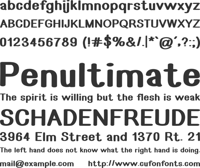 Kids font preview