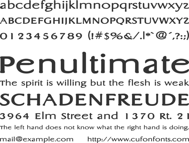 HFBone font preview