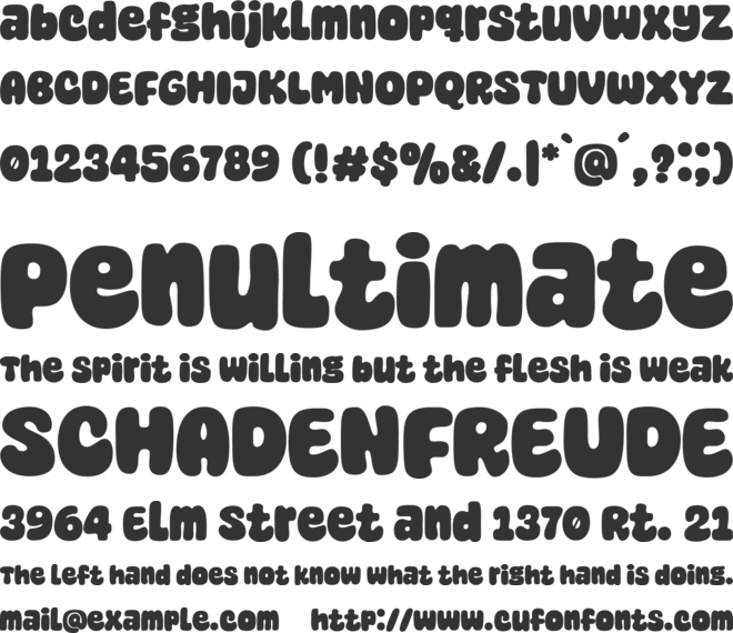 Super Frog font preview