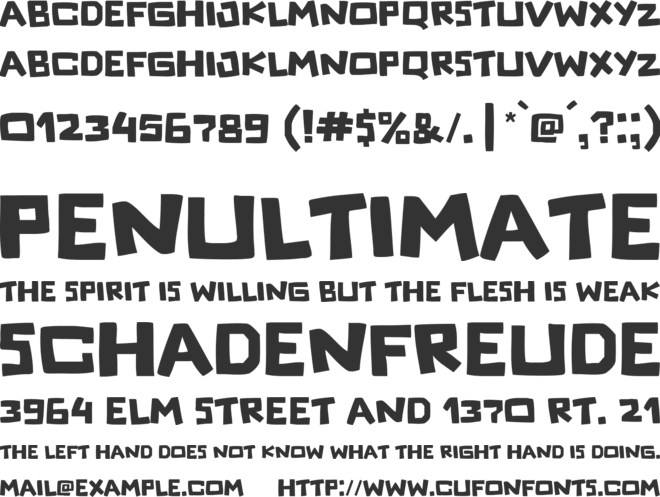 Super Fortrees font preview