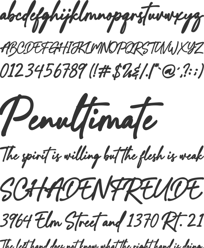 Australian Signature font preview