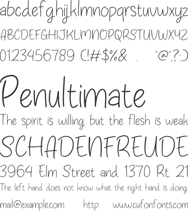 Reality Scene font preview